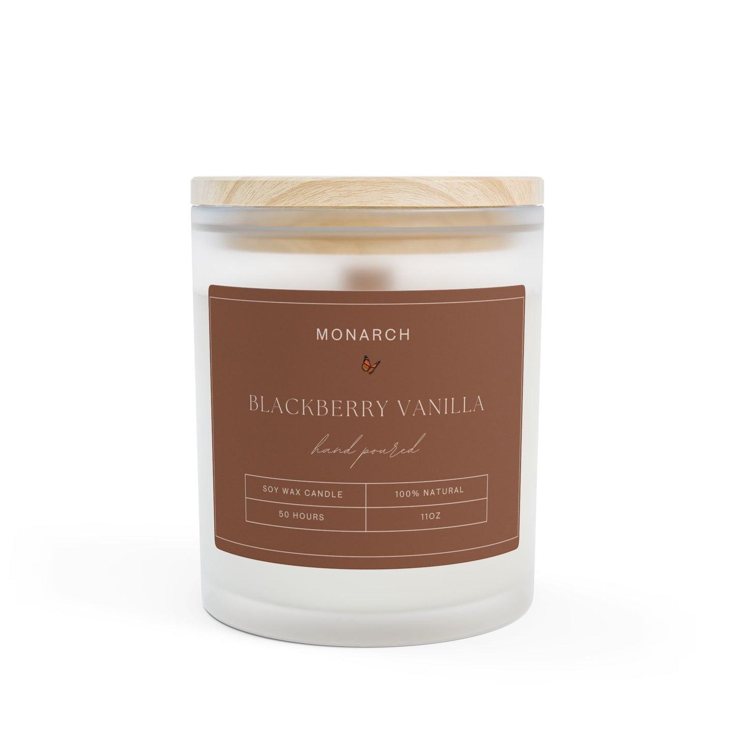 Blackberry Vanilla Frosted Glass Candle