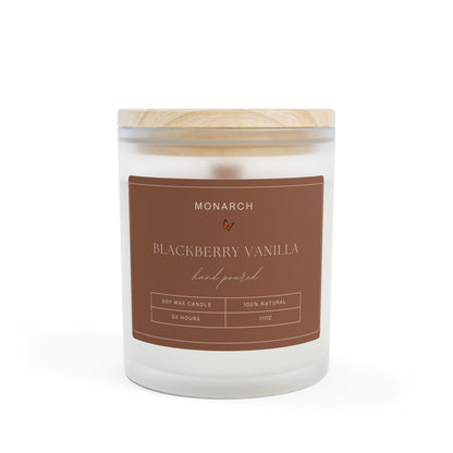 Blackberry Vanilla Frosted Glass Candle