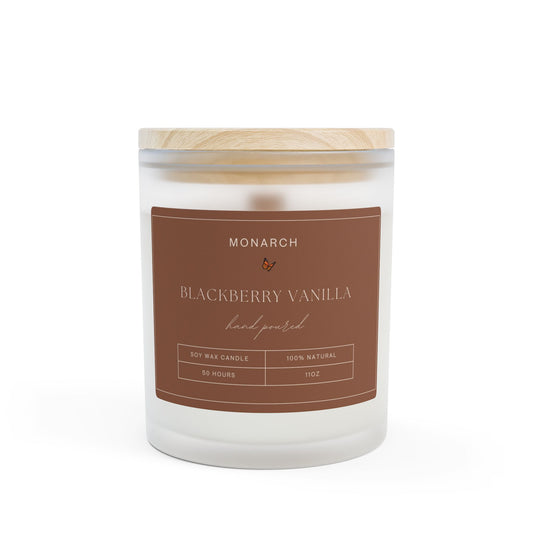Blackberry Vanilla Frosted Glass Candle