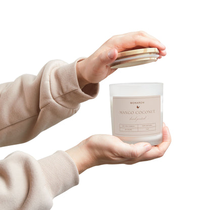 Mango Coconut Frosted Glass Candle