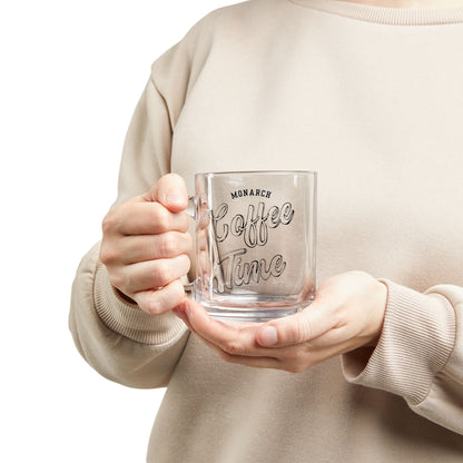 Monarch “Coffee Time” Glass Mug