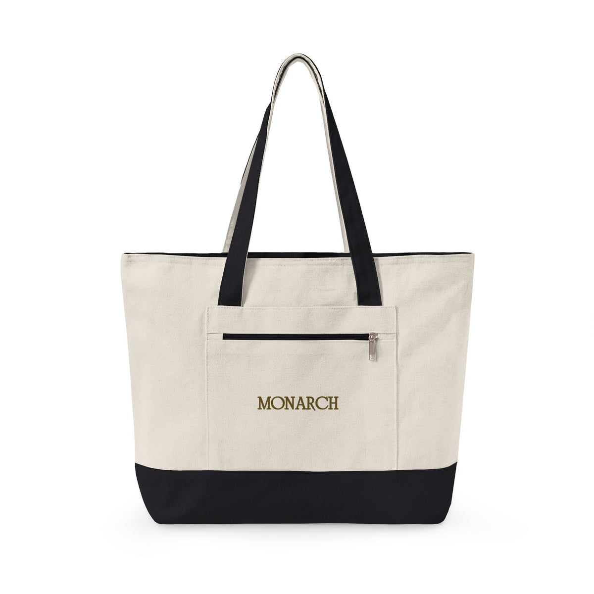 Two-Tone "MONARCH" Canvas Tote Bag