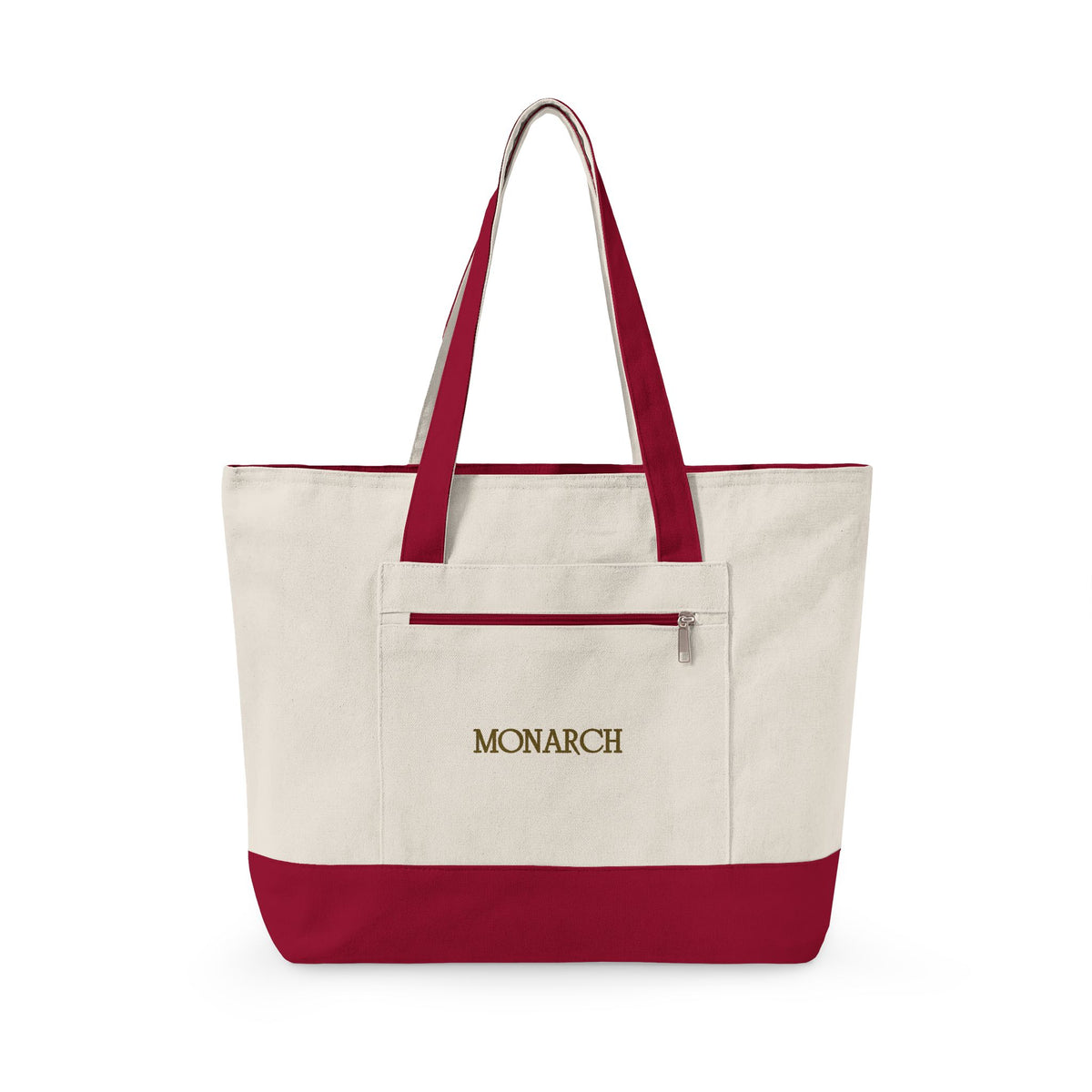 Two-Tone "MONARCH" Canvas Tote Bag