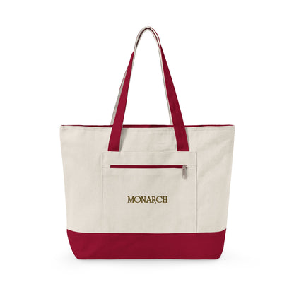 Two-Tone "MONARCH" Canvas Tote Bag