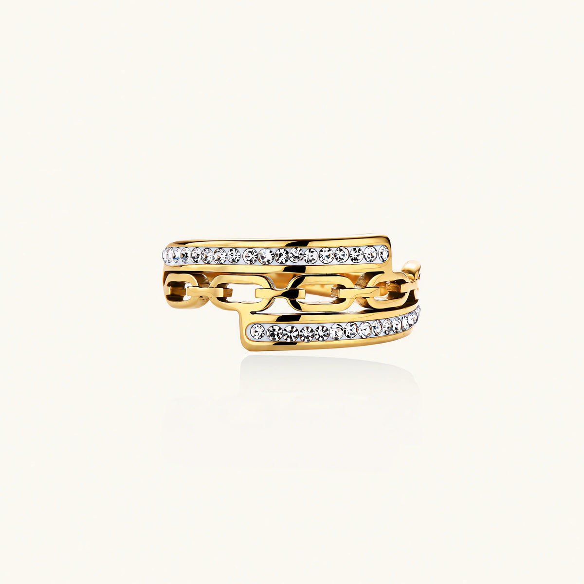 Chain Link Statement Ring | 14K Gold Plated Jewelry | Monarch
