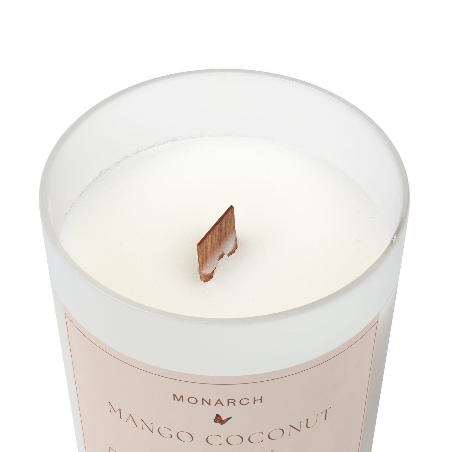 Mango Coconut Frosted Glass Candle