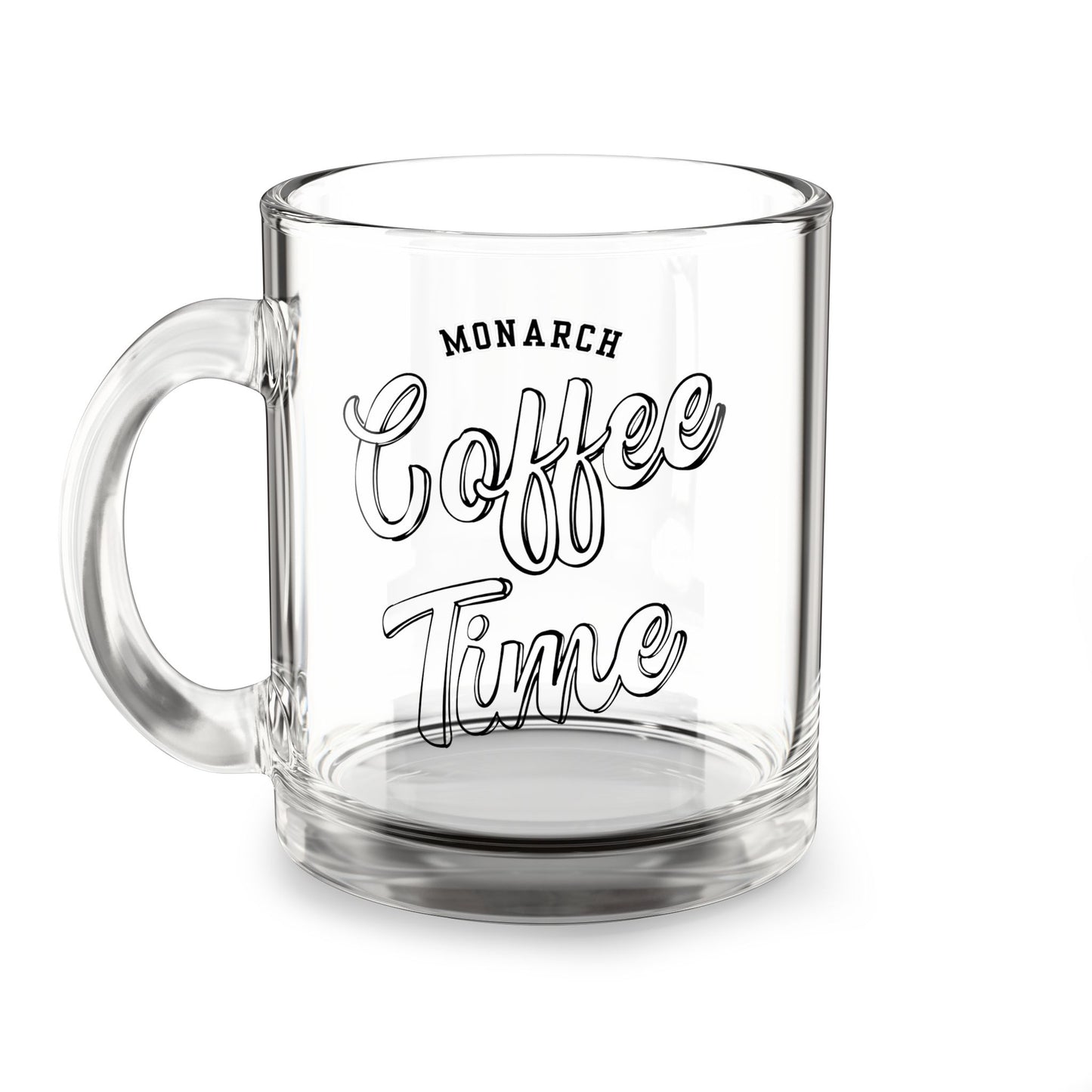Monarch “Coffee Time” Glass Mug