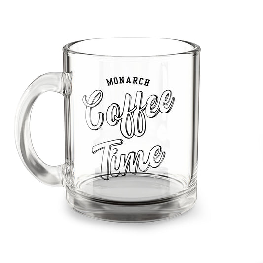 Monarch “Coffee Time” Glass Mug