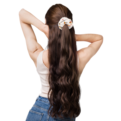 Neutral Floral Scrunchie
