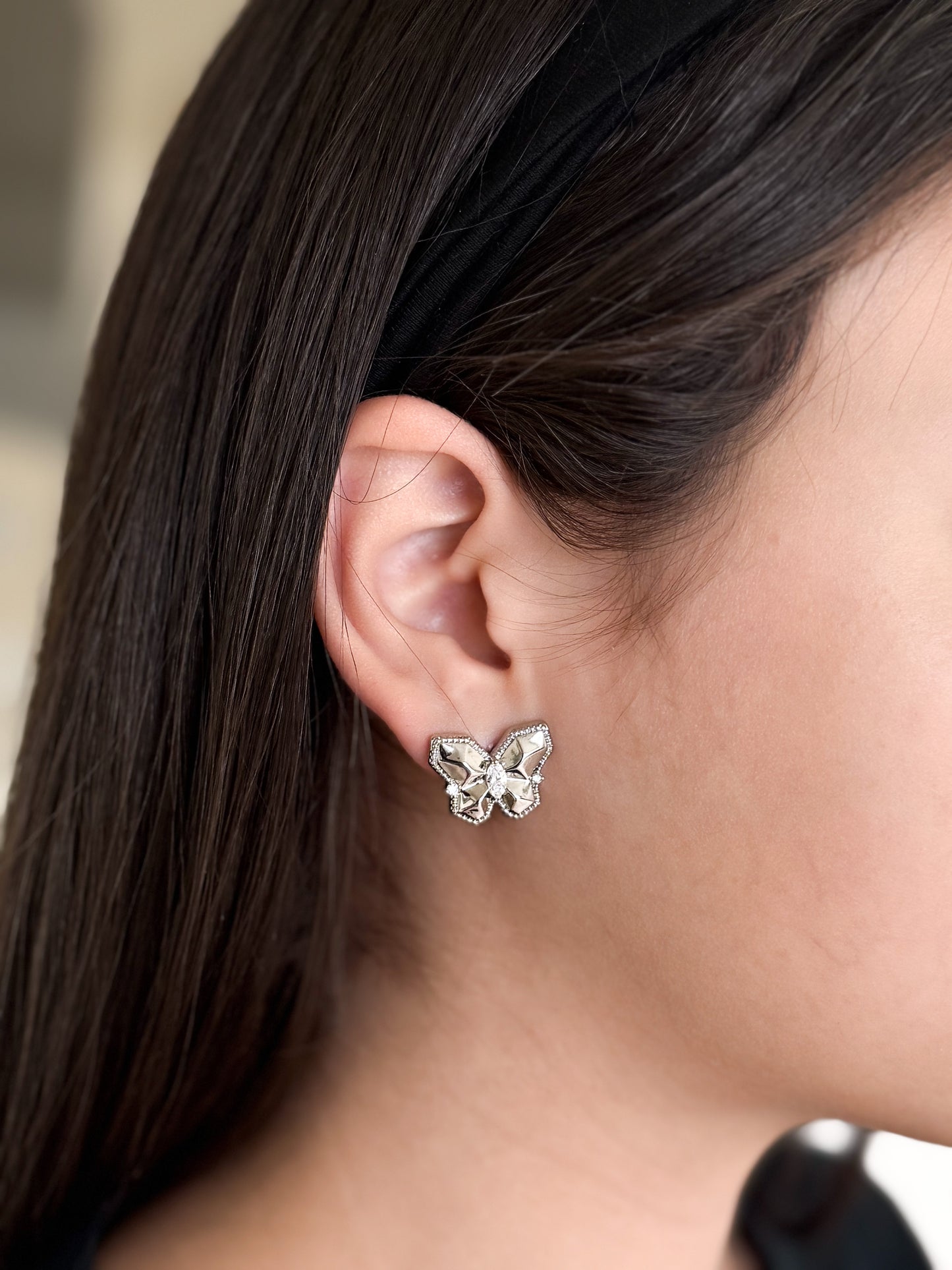 Crystal Butterfly Studs