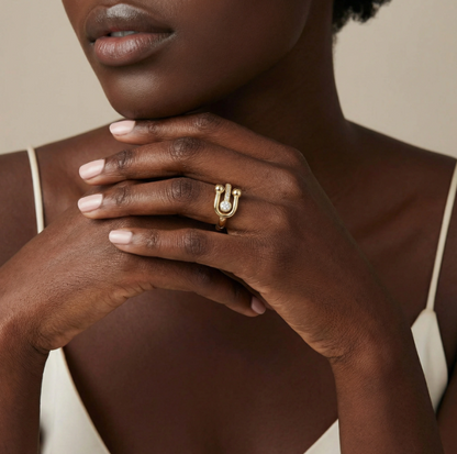 Safety Pin Statement Ring